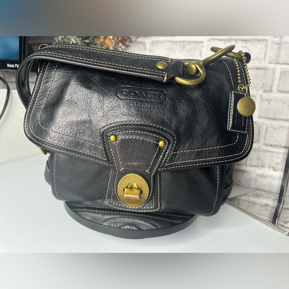 COACH Ali 65TH Anniversary
Vacchetta Leather Shoulder Bag Black 10327 EUC - Picture 3 of 14